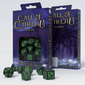 QWorkshop: Call Of Cthulhu 7th Edition Black & Green - Dices