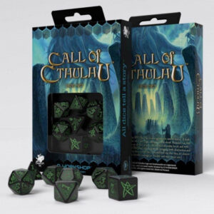 QWorkshop: Call Of Cthulhu Black & Green - Dices