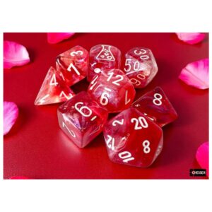 Chessex: Borealis Passion White Luminary - Dices