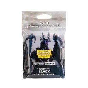 Dragon Shield: Perfect Fit Thick Black - Sleeves 100pcs
