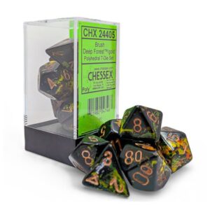 Chessex: Brush Deep Forest Polyhedral - Dices